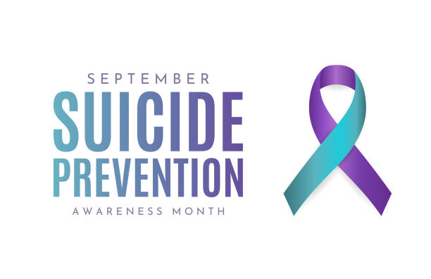 suicide prevention awareness month card, september. vector illustration. eps10
